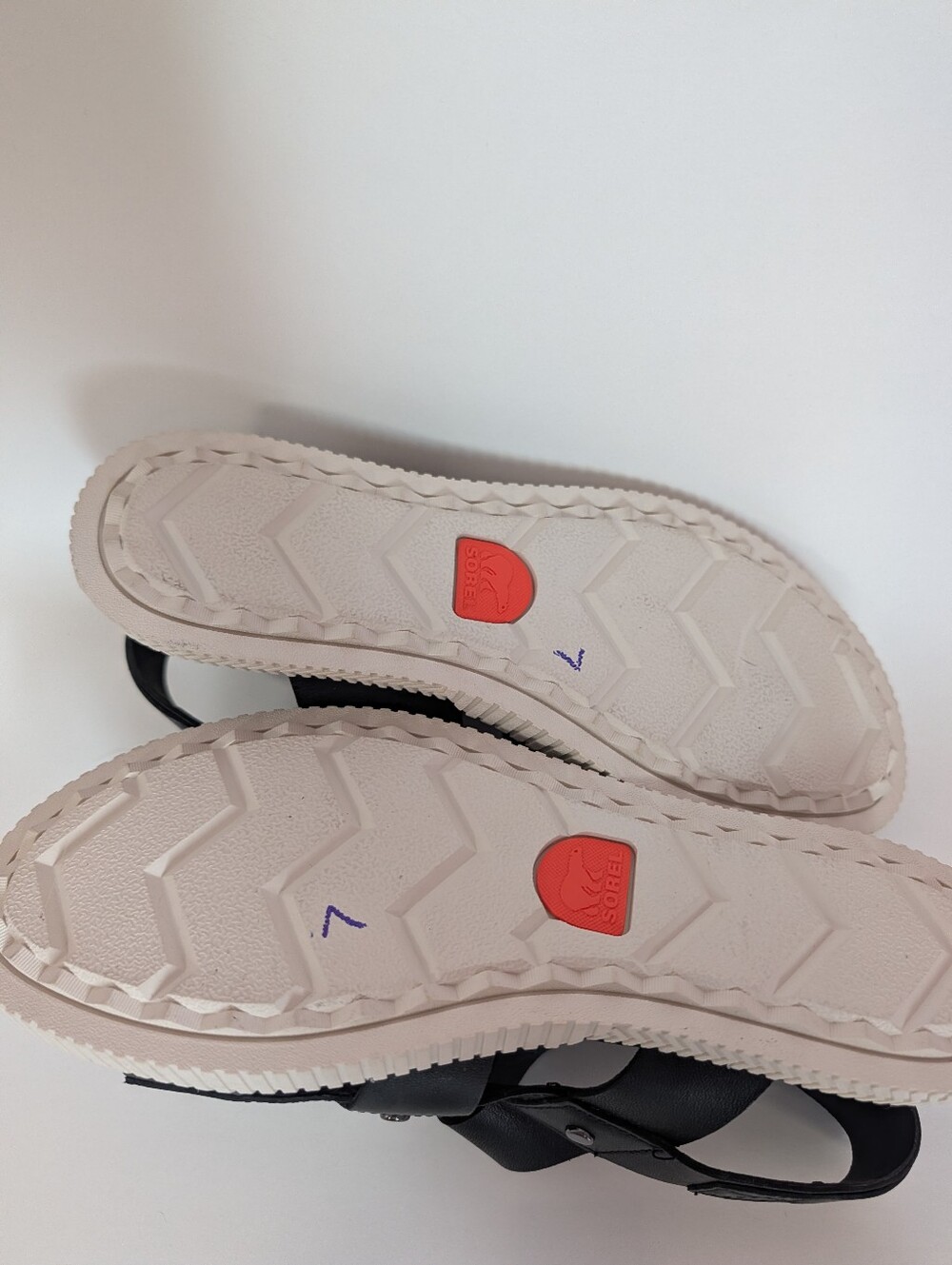 NWOB Sorel Ona Ave Black Leather Strappy Slingback Flat Sandals, 8 - Picture 7 of 9